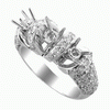0.95 carats Diamond 18K White gold semi mounting