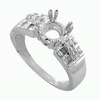 0.34 carats Diamond 18 K White gold semi mounting.