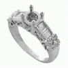 0.44 carats Diamond 18 K White gold semi mounting.