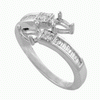 0.25 carats Diamond 18 K White gold semi mounting.