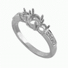 0.15 carats Diamond 18 K White gold semi mounting.