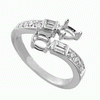 0.3 carats Diamond 18 K White gold semi mounting.