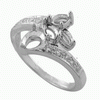0.19 carats Diamond 18 K White gold semi mounting.