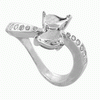 0.15ct Diamond Semi Mounting 18K White Gold