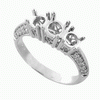 0.23 carats Diamond 18 K White gold semi mounting.