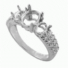 0.4 carats Diamond 18 K White gold semi mounting.