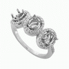 0.29 carats Diamond 18 K White gold semi mounting.