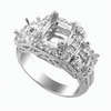 0.68 carats Diamond 18 K White gold semi mounting.