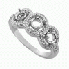 0.29 carats Diamond 18 K White gold semi mounting.