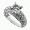 1.30 carats Diamond 18K White gold semi mounting