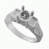 0.36 carats Diamond 18 K White gold semi mounting.