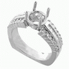 0.69 carats Diamond 18 K White gold semi mounting.