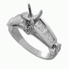 0.61 carats Diamond 18 K White gold semi mounting.