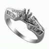 0.34 carats Diamond 18 K White gold semi mounting.
