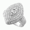 2.56 carats Diamond 18 K White gold semi mounting.