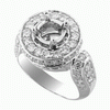 1.74 Carats VS Diamond Semi Mounting 18K White Gold