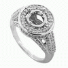 1ct VS Diamond Semi Mounting 18K White Gold