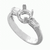 0.14 carats Diamond 18 K White gold semi mounting.
