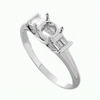 0.11 carats Diamond 18 K White gold semi mounting.