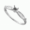 0.16 carats Diamond 18 K White gold semi mounting.