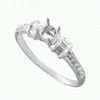 0.18 carats Diamond 18 K White gold semi mounting.