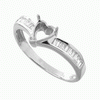 0.19 carats Diamond 18 K White gold semi mounting.