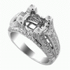 1.05ct Diamond Semi Mounting 18K White Gold