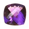 6 mm Checker Board Cushion Amethyst Super Fine Grade