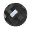 10 mm Checker Board Round Black Onyx in Opaque Grade