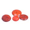 10-12 mm Round Flat Drop Red-Orange Carnelian Set of 4