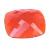 16 mm Checker Board Cushion Red-Orange Carnelian in AAA Grade