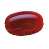 20x14 mm Drilled Oval Red-Orange Carnelian Bead in AAA Grade