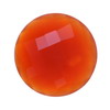 18 mm Red-Orange Round Briolette Carnelian in AAA grade