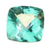 6x6 mm Faceted Cushion Evergreen Topaz in AAA Grade