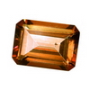 22 Carats Octagon Rich Gold Synthetic Padparadscha Quartz