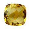 12 mm Checker Board Antique cushion Golden Citrine in AAA Grade