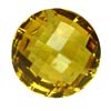 10 mm Checker Board Round Briolette Golden Citrine in AAA Grade