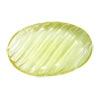 40x26 mm Carved Oval Golden Green Quartz