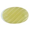 40x25 mm Carved Oval Golden Green Quartz