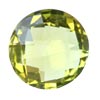 8x4 mm Checker board  Briolette Round Golden Green Quartz