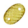 20x13 mm Carved Oval Golden Green Quartz