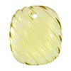 16x14x6 mm Carved Cushion Golden Green Quartz