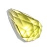 18x10 mm Faceted Briolette Golden Green Quartz