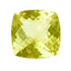 10x8 mm Checker Board Long Cushion Canary Green Quartz