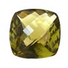 16 mm Canary green Cushion Green Gold Quartz in AAA grade