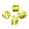 9x9 mm Faceted Beaded Canary green Quartz