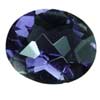 10x8 mm Checker Board Oval Violet Blue Iolite in AAA Grade