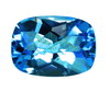 7x5 mm London Blue (Kashmir Blue) Cushion Topaz in AAA Grade