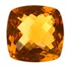 20 mm Checker Board Cushion Madeira Citrine in AAA Grade