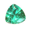 8 mm Trillion Shape Simulated Emerald in Fine Grade